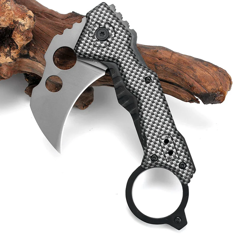 KKWOLF DA46 складной карманный karambit 440C Открытый Кемпинг выживания охотничий нож серый титан EDC портативный тактический Спасательный Инструмент