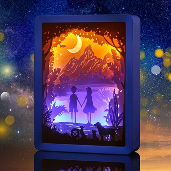 

Special Design Night Light Lamp Hotel Bed Light Papercut Light Box F For Home Decoration