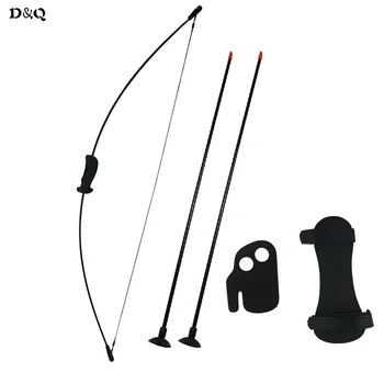 

Children Kids Archery Bow Set Kit with Arm Protector & Finger Tab & 2 Safe Sucker Arrows for Hunting Training Toy Role Play Game