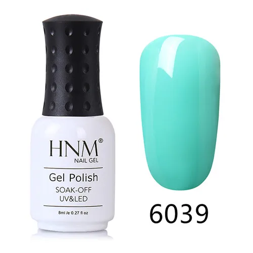 HNM один шаг одноцветное Цвет УФ гель лак для ногтей Soak Off живопись Gellak длительный Светодиодный УФ-лампы гель тиснения эмаль 8 мл - Цвет: 6039