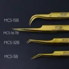 High Precision Eyelash Tweezer Golden Stainless Steel Vetus Tweezer Non-magnetic Volume Eyelashes Extension Makeup Tools 4