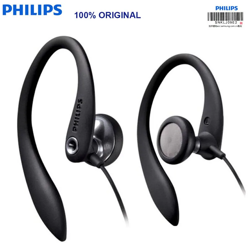 

Original Philips SHS3305 Flexible Earhook Wired Earphone With Mic Stereo Bass Sweat Moisture Proof For Huawei Xiaomi Samsung