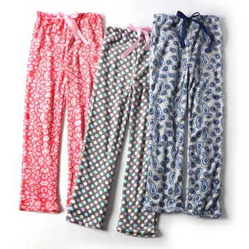 

Woman's pajamas pants Coral fleece trousers pyjama femme