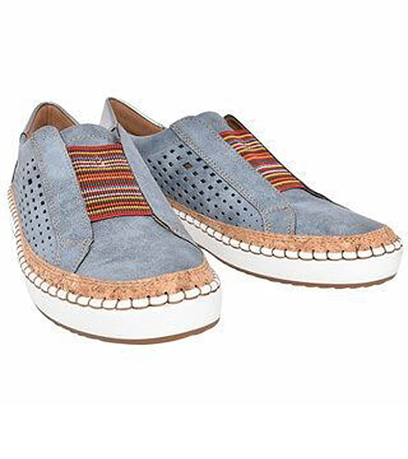 New women flats Breathable Slip On casual shoes women loafers fashion leather platform white sneakers female Plush Size VT245 (5)