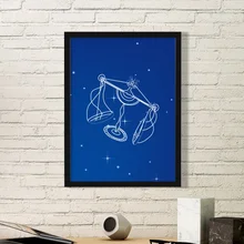 Sagittarius Scorpio Virgo Star Universe Constellation Zodiac Simple Picture Frame Art Prints Paintings Home Wall Decal Gift