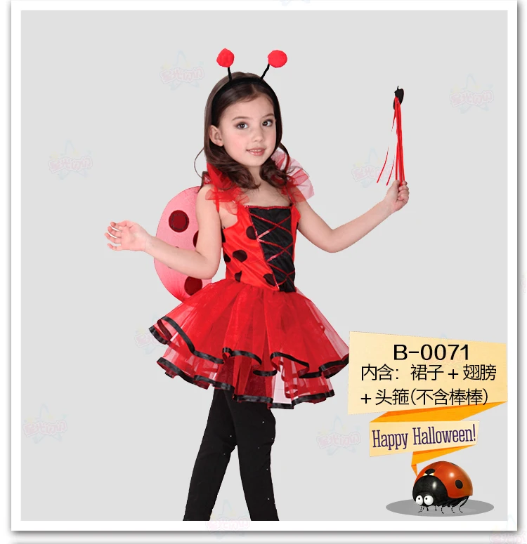 Детские вечерние костюмы на Хэллоуин для взрослых девочек, желтая пчела, божья коровка, красное платье с божьей коровкой, костюм с повязкой на голову