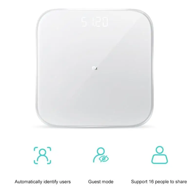  Xiaomi Digital Scale 2 Smart Home Bluetooth 5.0 Scale Scale Weighing MiFit APP Control Precision He - 33021488424