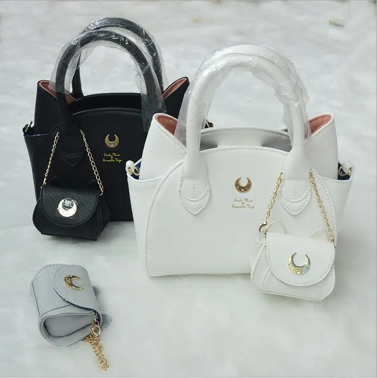 

Limited Sailor Moon Chain Shoulder Bag Ladies Cat PU Luna Leather Handbag Women Messenger Crossbody Large capacity handbag