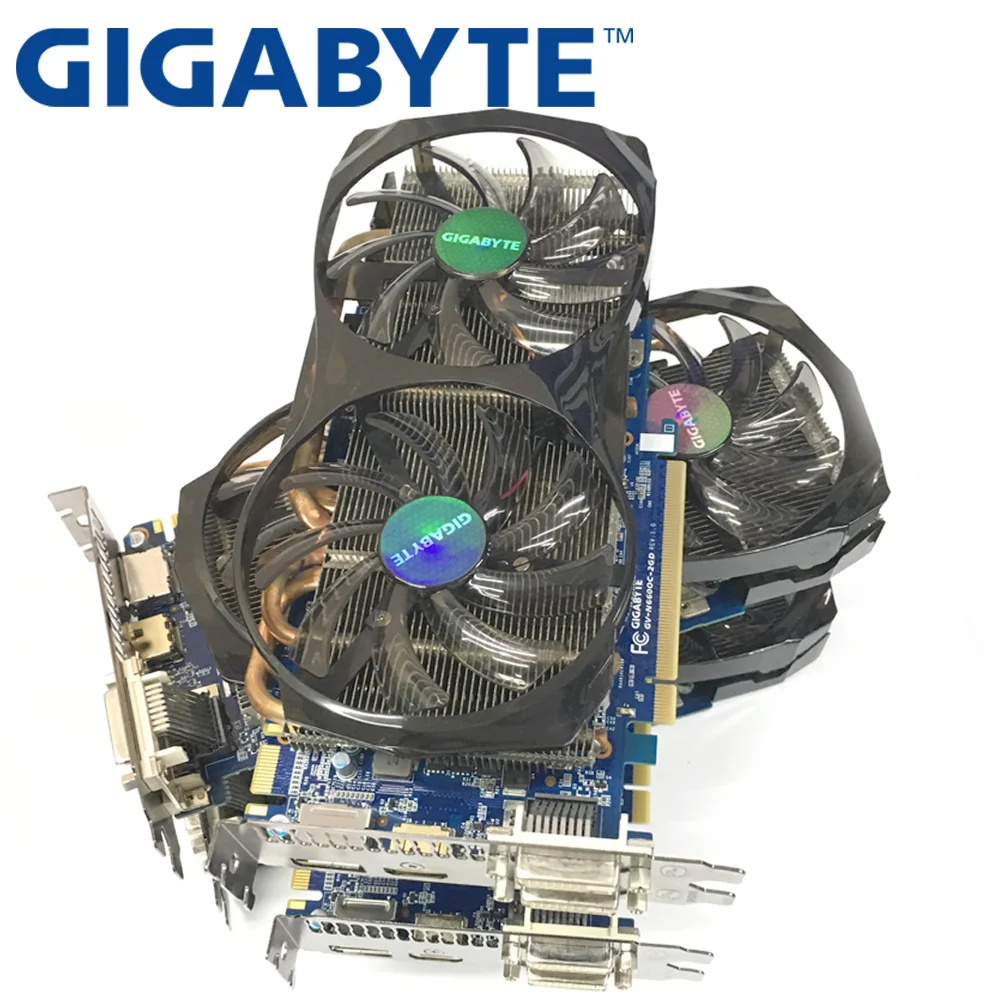 Видеокарта GIGABYTE 4 шт. GTX660 2 Гб 192Bit GDDR5 видеокарты для nVIDIA Geforce GTX 660 б/у карты VGA выше GTX 750 TI