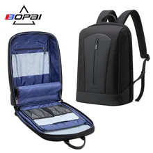 BOPAI, деловой рюкзак для ноутбука, 15,6 дюймов, черный рюкзак с защитой от кражи, мужской основной рюкзак, школьный рюкзак с дышащей спинкой
