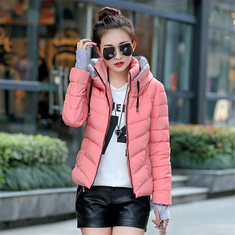 NEW 2016 femal long sleeve warm light down padded winter jacket women parkas for women winter coat women parks plus size