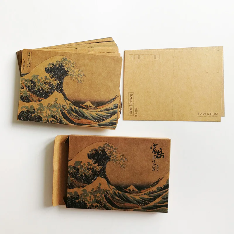 Тридцать шесть видов Mt. Fuji от Katsushika Hokusai открытки из крафт бумаги Ukiyoe 36