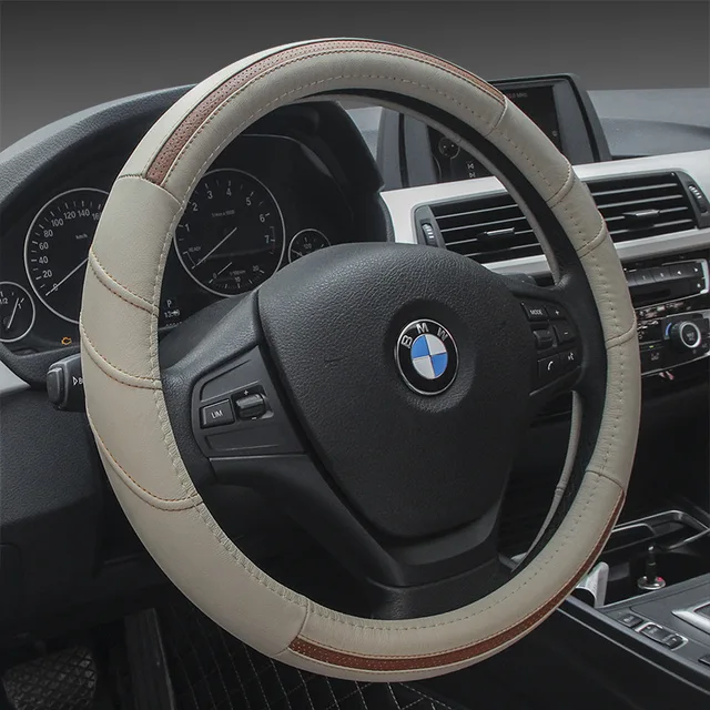 Genuine Leather Steering Wheel Cover Sport Car Steering Wheels Covers