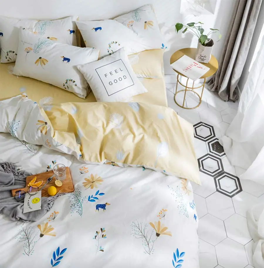 

Cartoon plant bedding set adult teen,twin full queen king cotton single double home textile bed sheet pillow case quilt cover