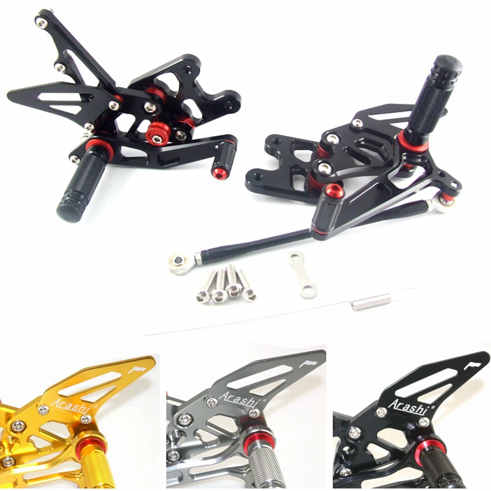 CNC Adjustable Rear Set Rearsets For SUZUKI GSXR1000 2007 2008 Foot