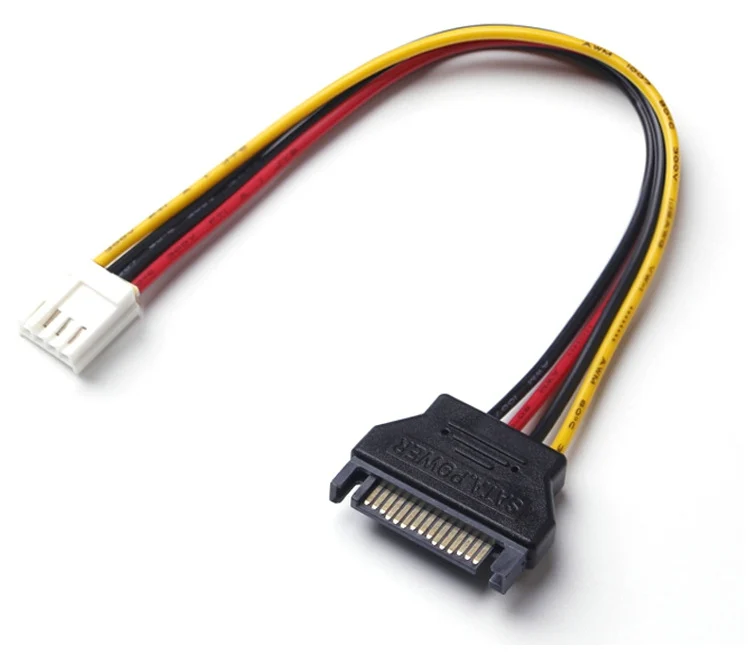 Кабель питания для жесткого диска SATA 15 Pin male To 4 Female FDD|Компьютерные кабели и