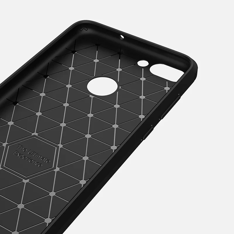 Carbon fiber brushed silicone case huawei p smart (4)