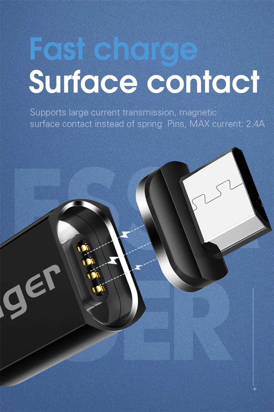 Essager Micro USB кабель 3 м магнитное зарядное устройство для samsung Xiaomi lenovo huawei 1 м 2 м Быстрая зарядка кабель для передачи данных кабели для мобильных телефонов