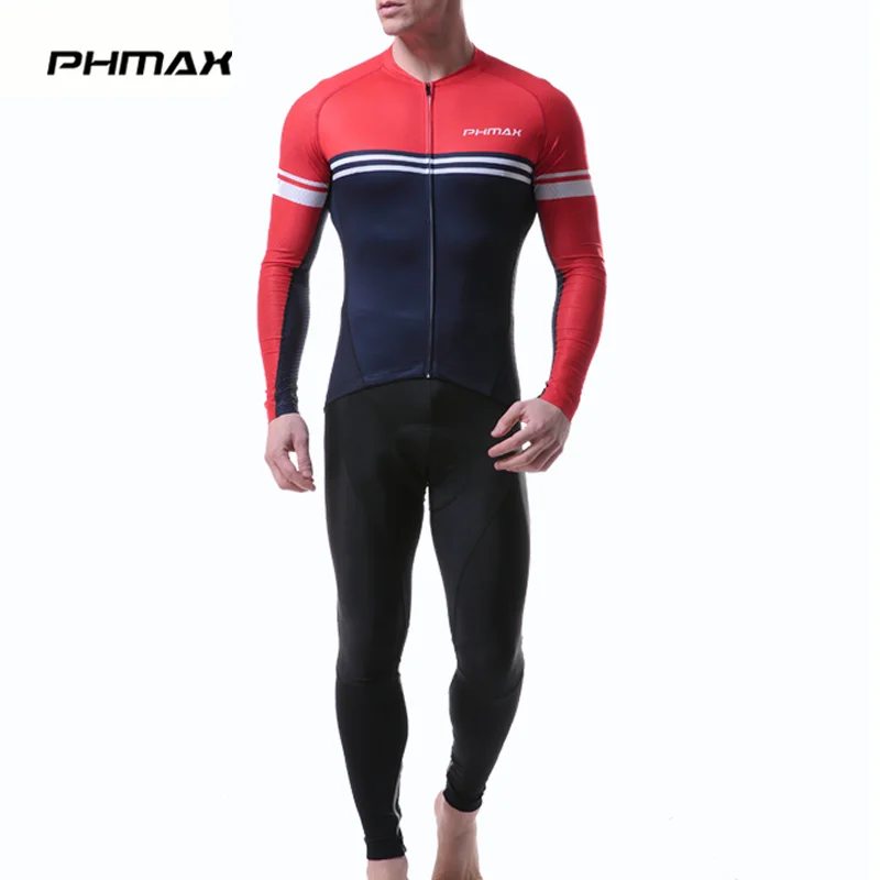 

PHMAX 2019 Long Sleeve Cycling Jersey Set Spring MTB Bicycle Clothes Ropa Maillot Ciclismo Racing Bike Wear Clothing Cycling Set