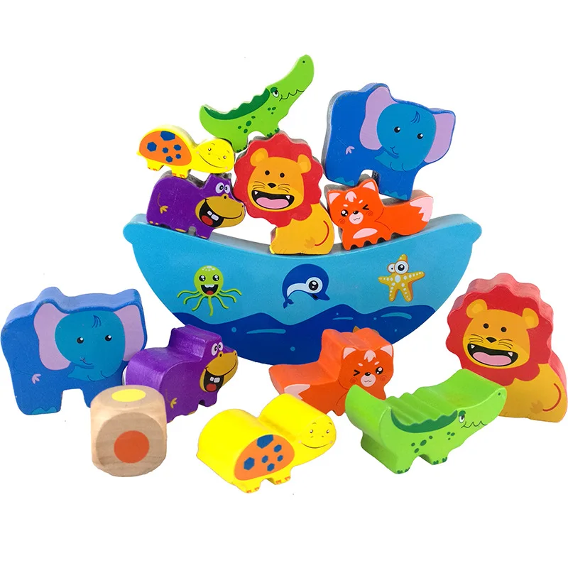  Kids Wooden Montessori Educational Toys For Children 3D Puzzle Clever Board Montessori Balance Toy  - 32901757053