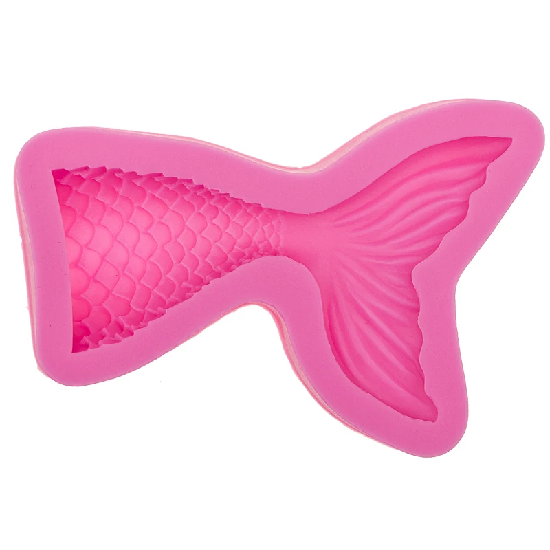 

DIY Christening big Mermaid Mold Fondant Cake Silicone Molds Cupcake Baking Tools Chocolate Halloween Fish mould F0561