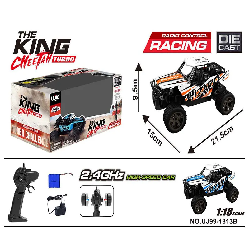 RC Car 2.4G 1/18 15KM/H  Radio Remote High Speed Racing Climb Car Rock Off-Road Vehicle for Children Birthday Gift