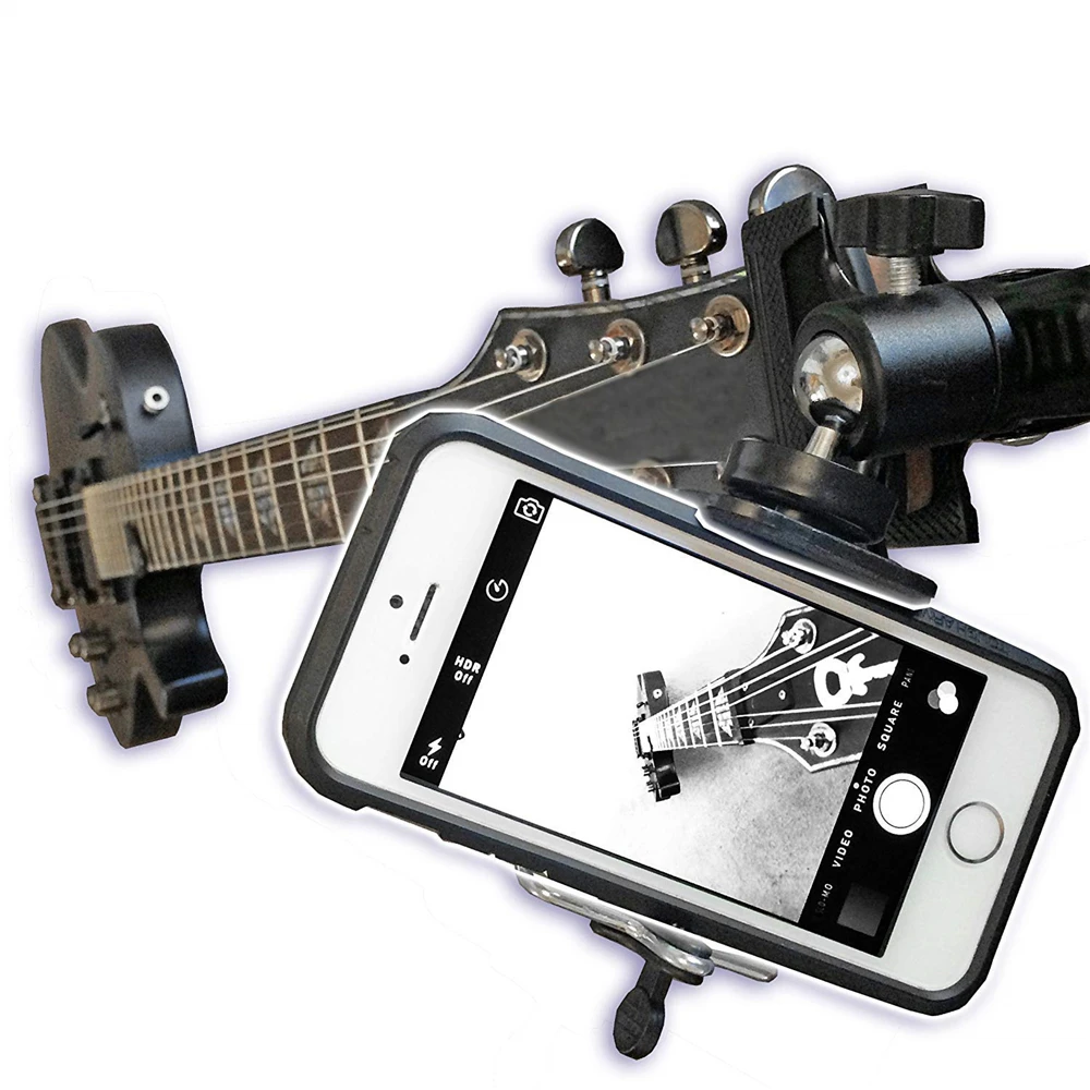 

Guitar Ukulele Mount Holder for iphone for Gopro Action Camera Tablet Fixation Support Adjustable Ball Head Mobile Phonfe Holder