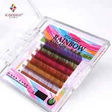 Накладные ресницы C/D Curl 0,07 мм супер мягкие красочные ресницы популярные вечерние на Рождество Красота Макияж для ресниц наращивание