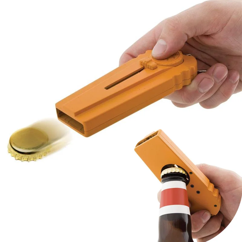 

Beer Opening Cap Launcher Bottle Opener Shooter By Spinning Hat Fire Cap New