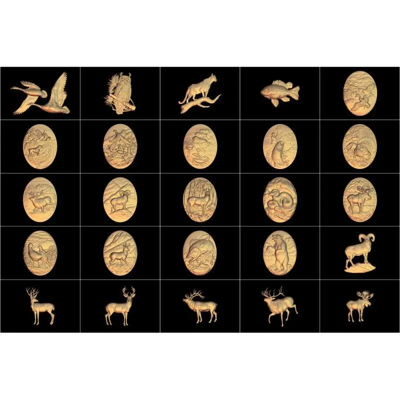 103pcs/set Animal 3d model STL relief for cnc STL format 3d model for cnc stl relief artcam vectric aspire