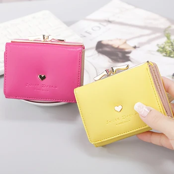 

Hot Sale Small Lock Fashion PU Women Wallet Women Purse Ladies Wallet Coin Purse Girl Card Holders