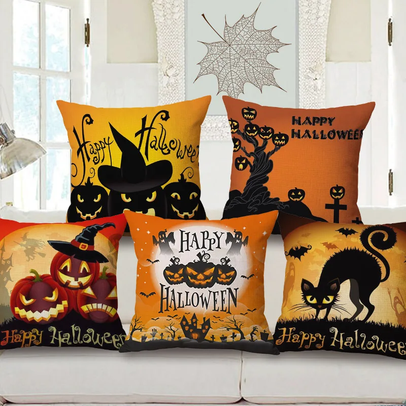 Cotton Linen Square Decorative Throw Pillow Case For Sofa Cushion Cover