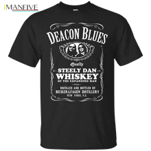 купить! Steely Dan Виски Футболка Deacon Blues Black Tees Clothing 2019 Новая футболка с коротким рукавом по