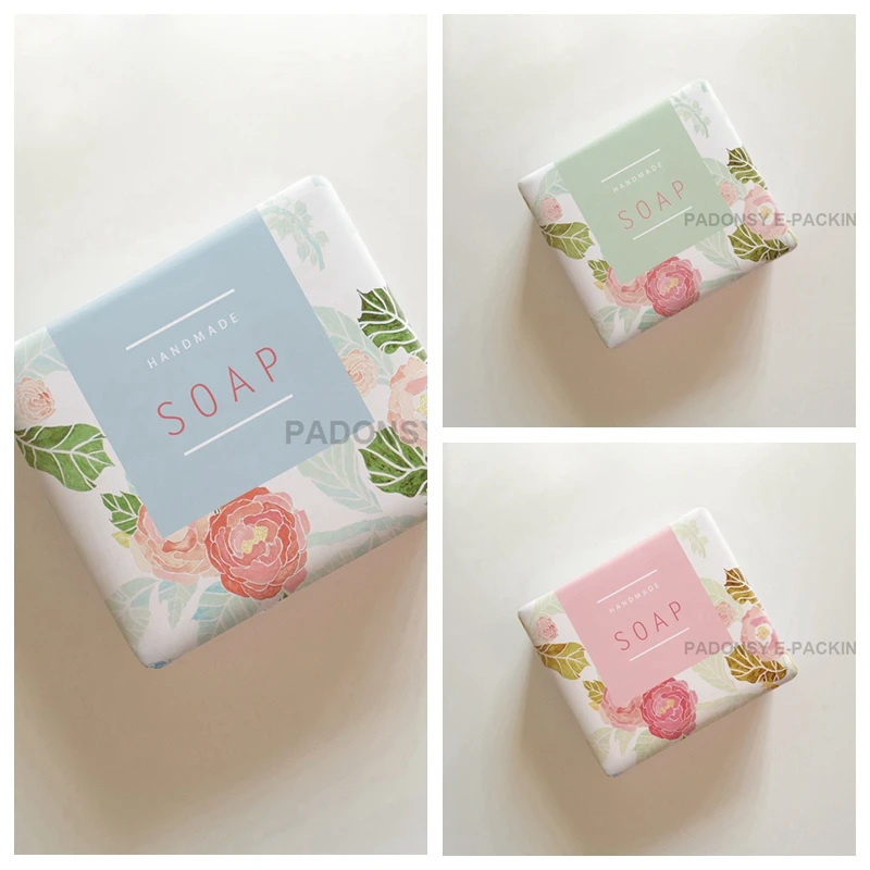 

Rose Flower Printed Soap Wrapping Paper Packaging for Handmade Soap Pure Cold-process Soap Wrapper