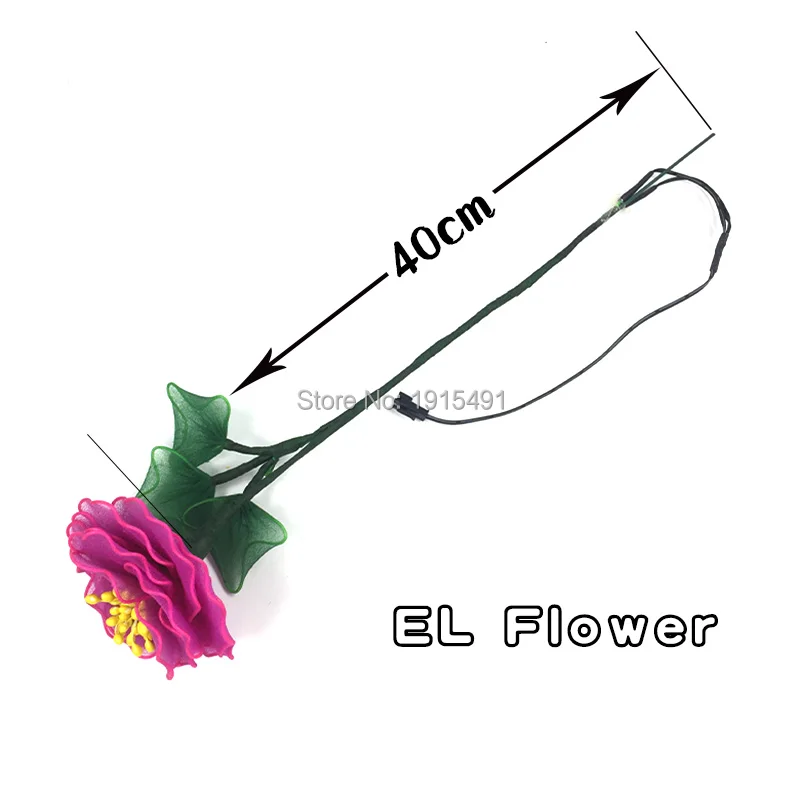 

Fluorescent Dance Performance Decor 5V EL Cold Light Christmas Tree Flower Lights Blinking Led Neon Diy Glowing Purple Peony