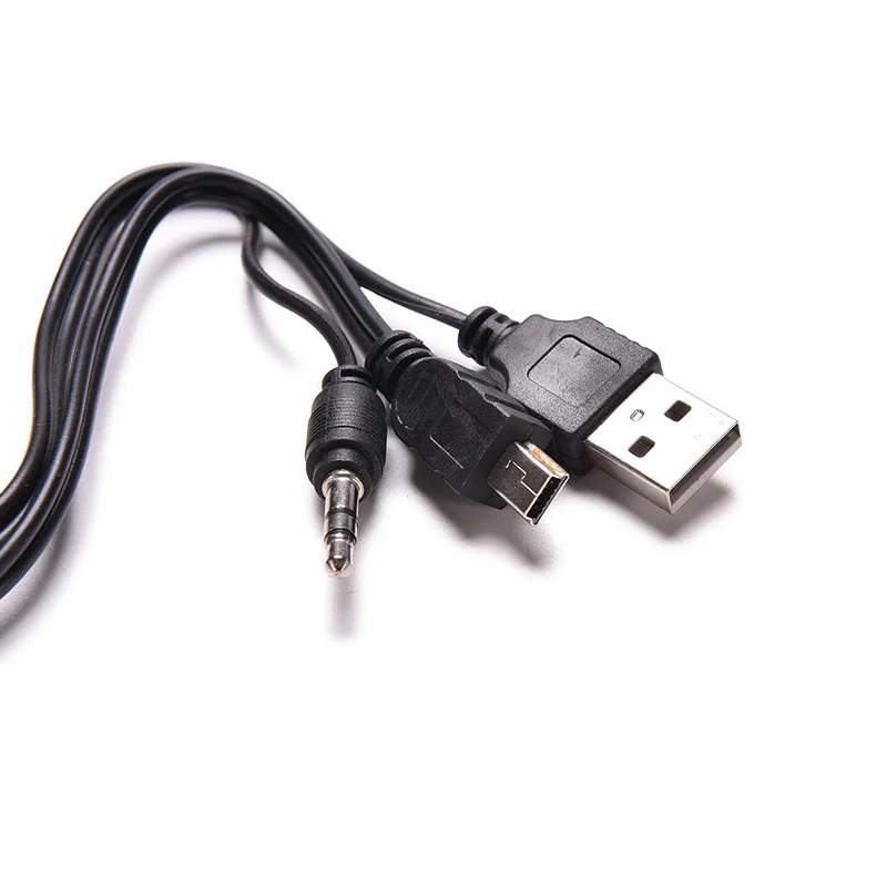 1 шт. 50 см USB мини штекер 2 0 5 контактный стандарт + 3 мм AUX аудио разъем
