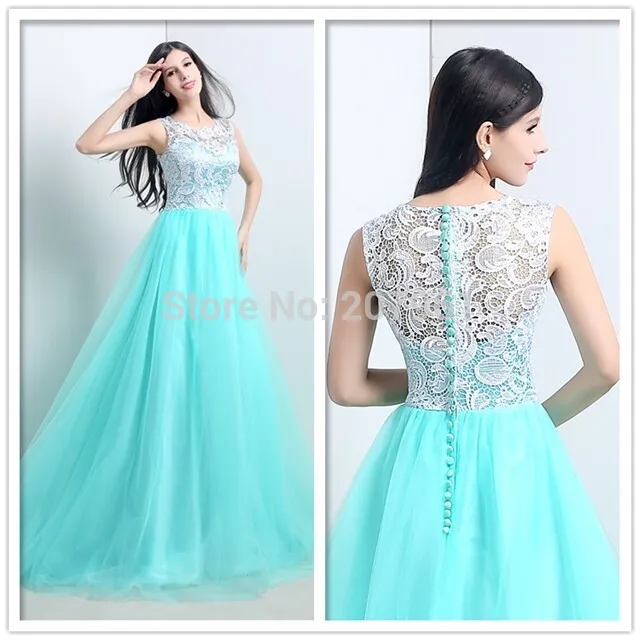 A Line Turquoise Prom Dress 2016 Formal Evening Gown Covered Back A Line Turquoise Prom Dress 2016 Formal Evening Gown Covered Back Dresses In Stock Cc02 From Weddings Events On Aliexpress