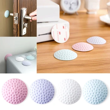

4pcs Rubber Useful Practical Door Handle Bumper Guard Stopper Self Adhesive Wall Protectors Crash Pad Stops Stick Door for baby