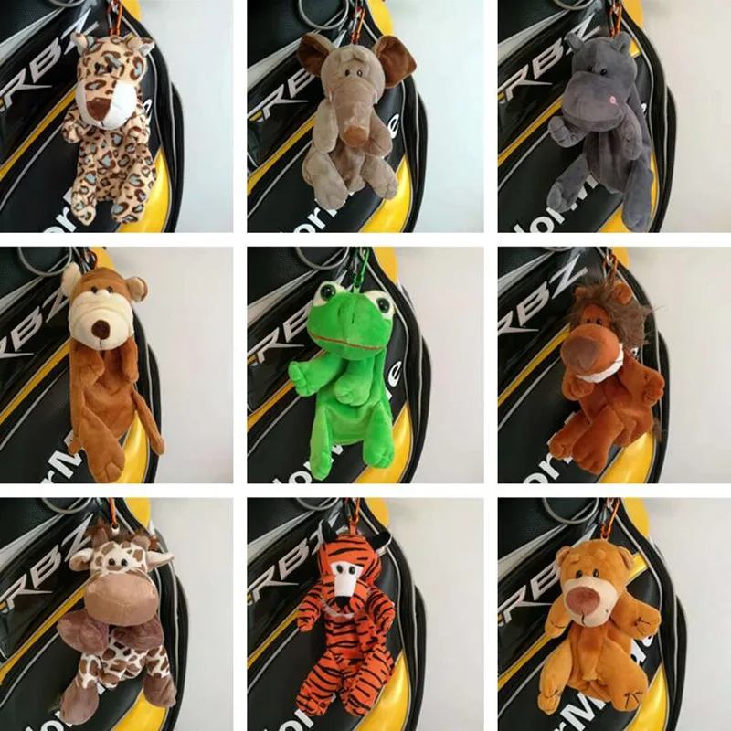 

New Zipper Small Golf Ball Bags Can Pack 5-7pcs Balls Golf Tee Key Marker Bag Funny Cartoon Animal Golf Hang Bags Multi-style