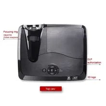 4500 lumens DLP Short Throw Projector 3D Shutter HDMI VGA Audio in out Home Theater Video Projector