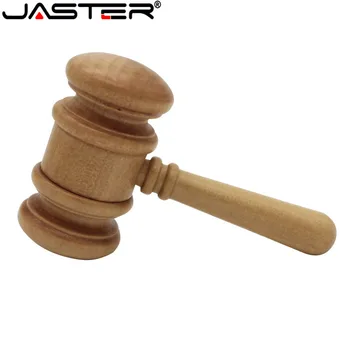 

JASTER hot selling maple wood hammer creative U disk (free custom logo) USB 2.0 4GB 8GB 16GB 32GB 64GB USB flash drive