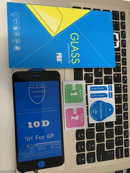 

500PCS 10D Full Adhesive Tempered Glass for iPhone X XR XS Max 7 8 Plus Screen Protector Film 9H Hardness Glass with Retail Box