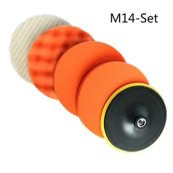 

5Pcs Per Set 7 Inch (180mm) High Gross Polishing&Buffer Pad Set M14 Drill Adapter For Car Polisher Buffing Self-adhesive