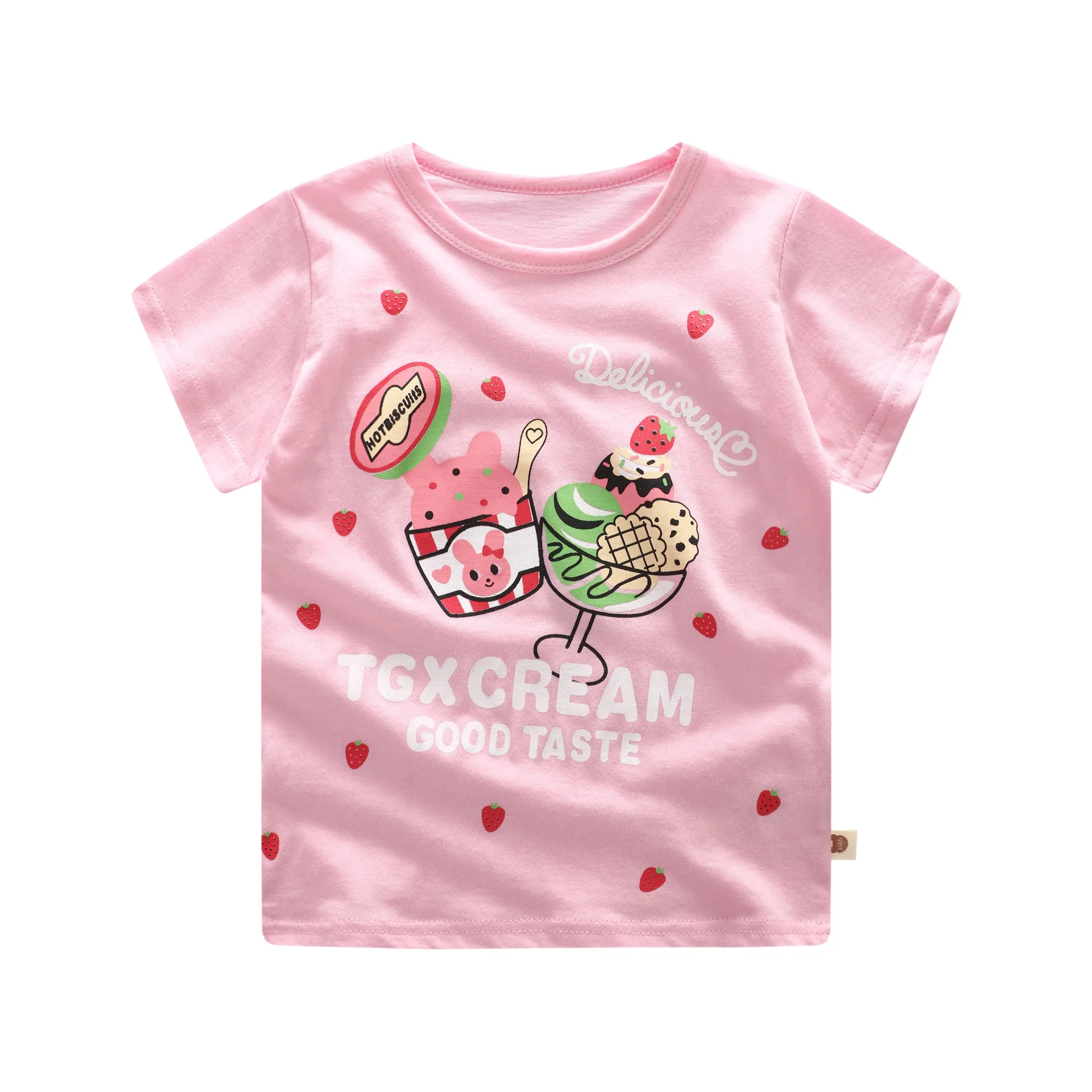

Pink Lovely Style Baby Boy Summer Casual Tops Baby Girl Hot Selling Clothing Sets