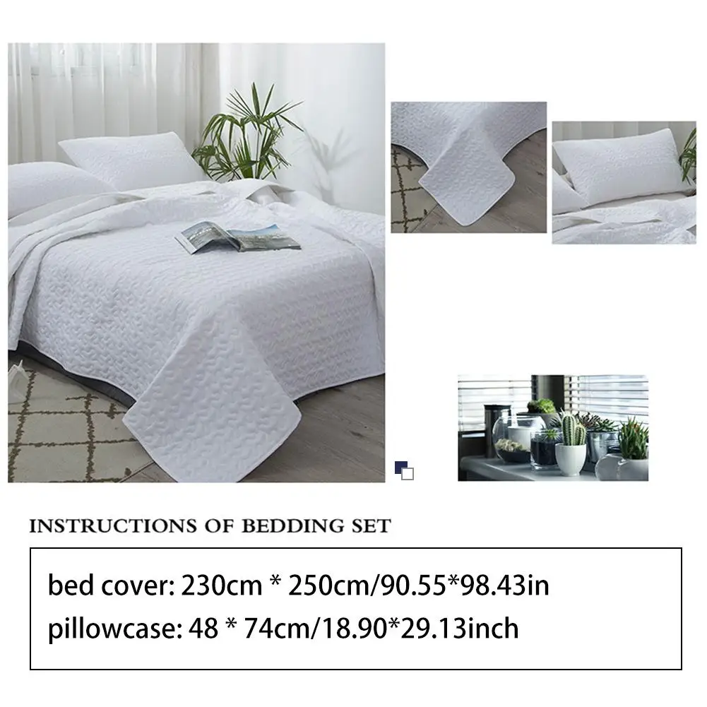 

Summer Quilt All Season Solid Color Cotton Bed Cover Three-piece Summer Cool Air Conditioning Quilt
