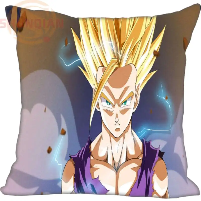 spesifikasi Custom Decorative Sarung Bantal Anime Dragon Ball Z Square Ritsleting Sarung Bantal Cetak Gambar Anda 20X20 Cm, 35X35 Cm (Satu Sisi)