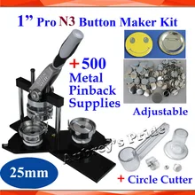 1 дюйм 25 мм N3 производитель значков машина+ 500 комплекты металлический значок кнопки поставки+ резец круга