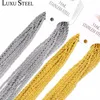 LUXUSTEEL No Fade 10pcs/Lot Stainless Steel Twist Chain Necklaces 2mm Width 45/50/55/60cm Gold Color DIY Pendants Accessories ► Photo 1/6