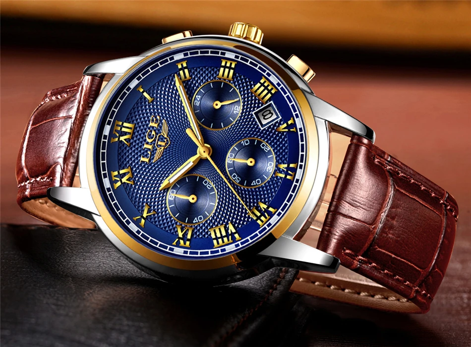 Мужские часы модный бренд LIGE многофункциональные кварцевые часы с хронографом военные спортивные часы мужские часы Relogio Masculino
