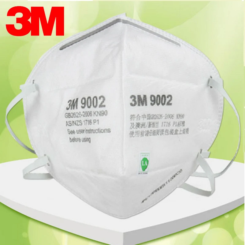 10 шт. 3M 9002 маска против пыли masksPM 2,5 маска против гриппа нетканый тканевый складной фильтр Маска для взрослых KN90 защитные маски